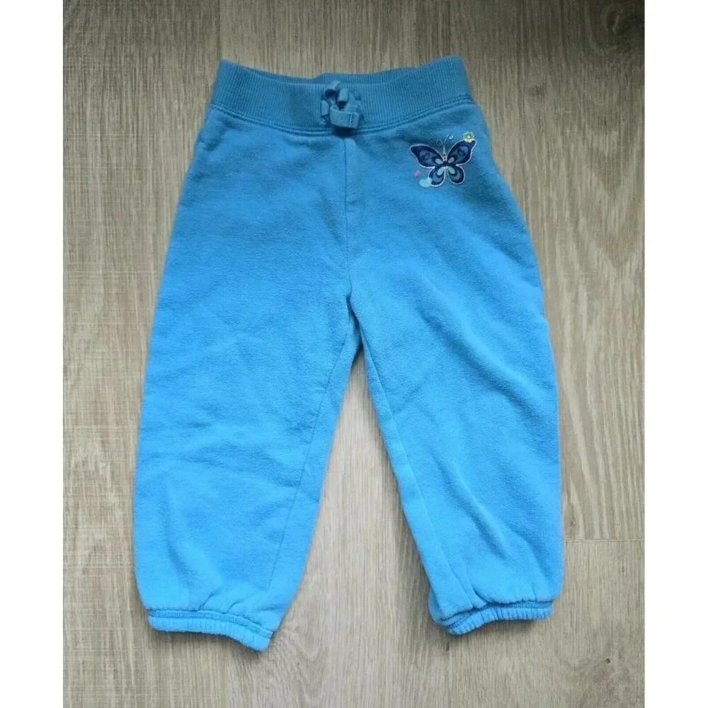 Childrens Place Butterfly Princess Y2K Blue Hoodie Jogger Sweatsuit Set 18M